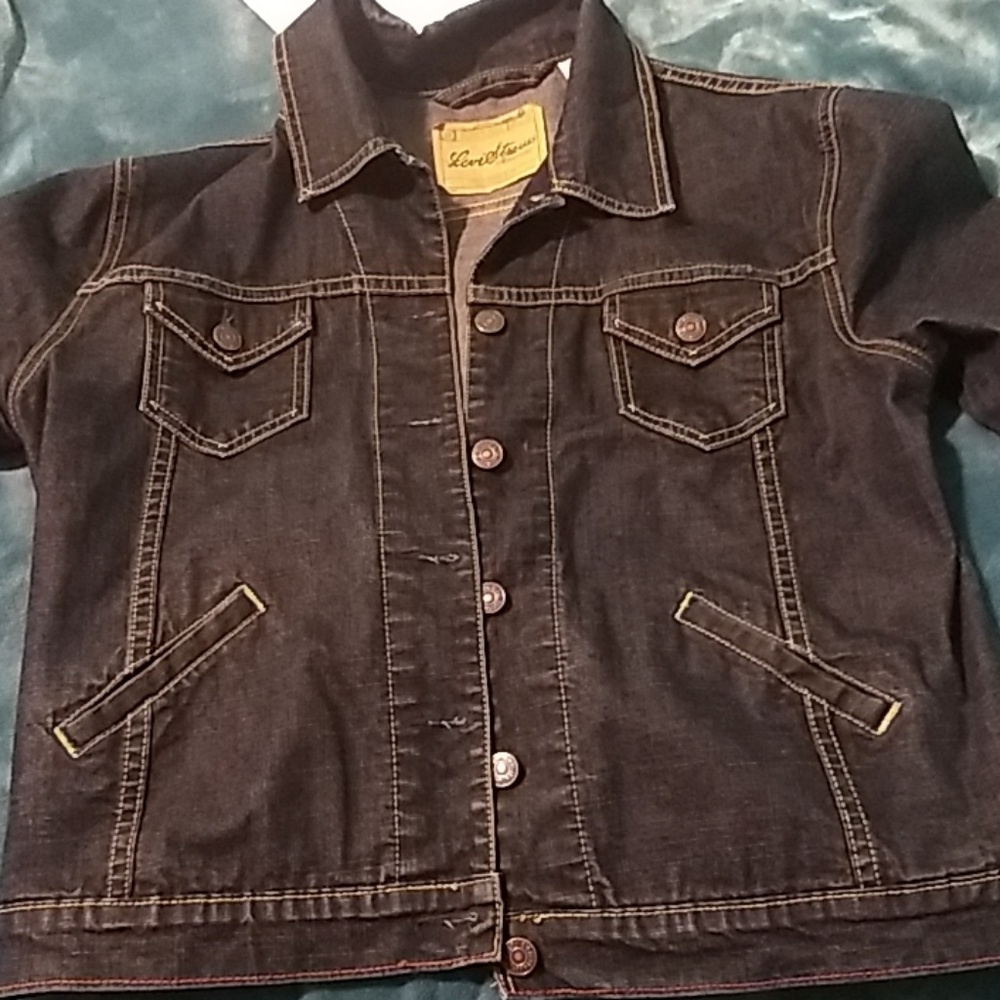 Navy blue jean jacket